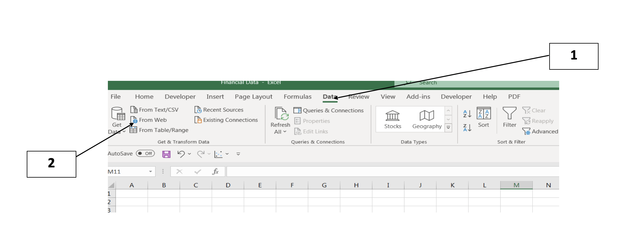 Excel balance sheet Statements integration